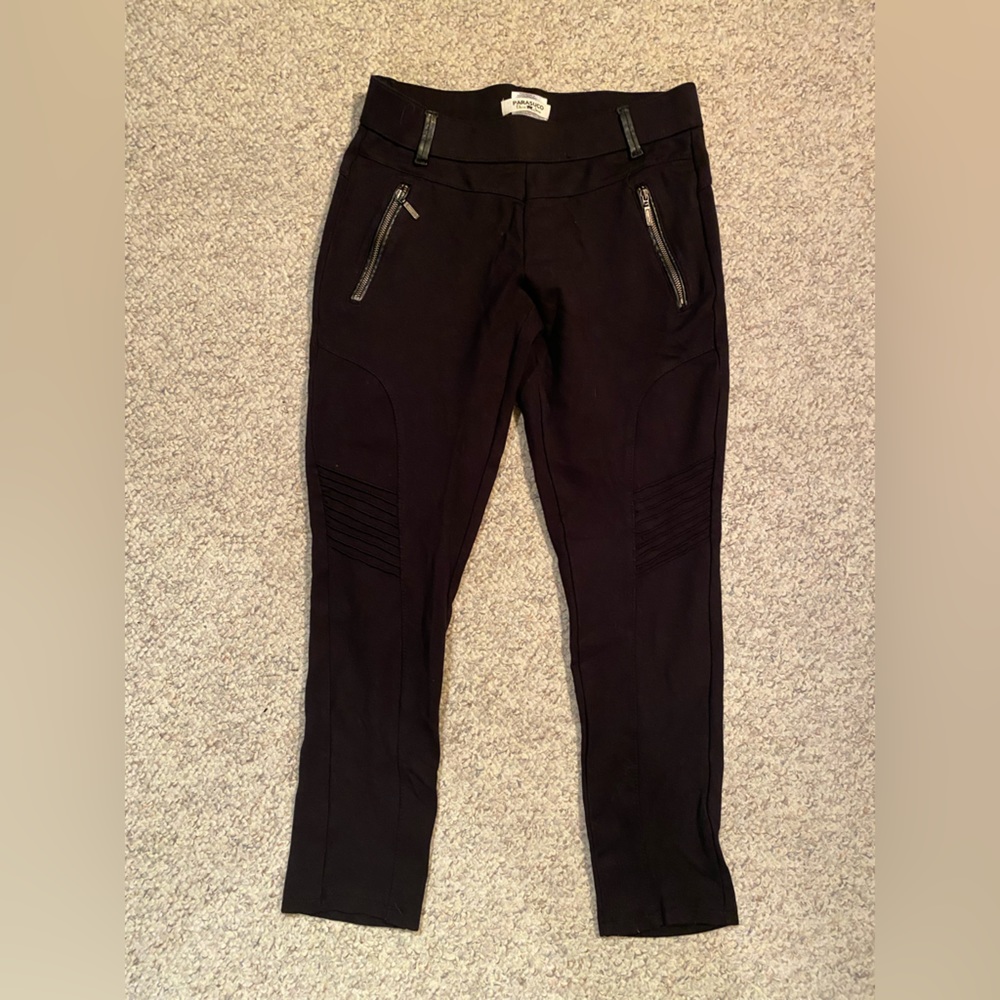 Parasuco leggings stretchy with leather accents